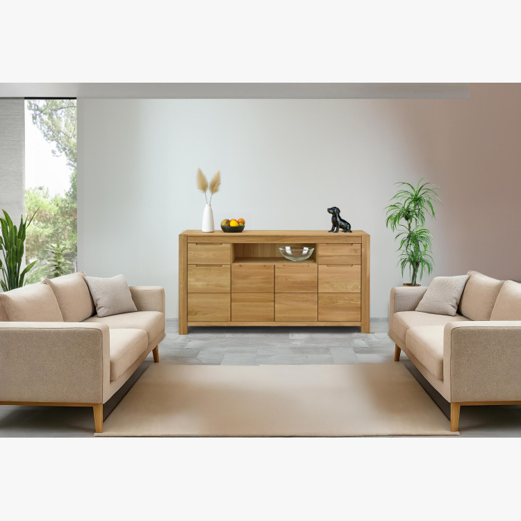 Lange Eichenkommode für das Schlafzimmer