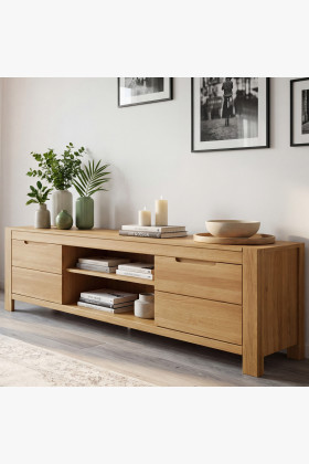 Eiche TV-Kommode 200 cm breit