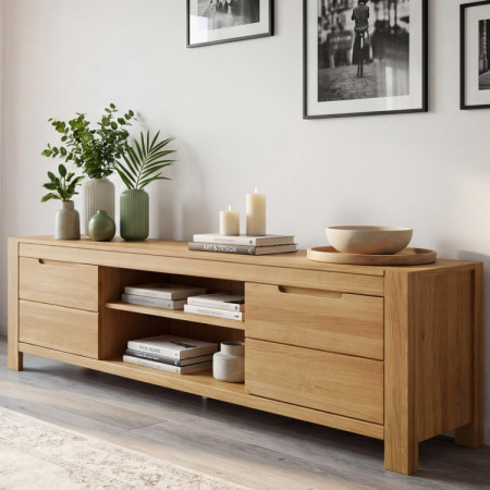 Eiche TV-Kommode 200 cm breit