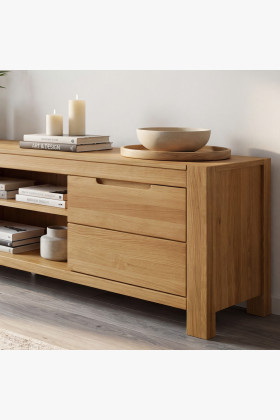 Eiche TV-Kommode 200 cm breit 2