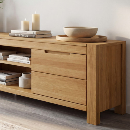 Eiche TV-Kommode 200 cm breit