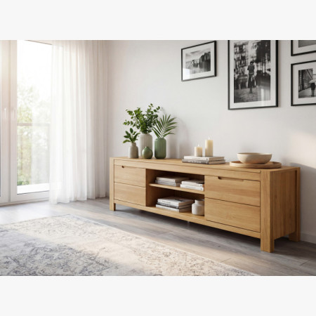 Eiche TV-Kommode 200 cm breit