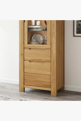 Eiche Vitrine mit Glastür(en) 2