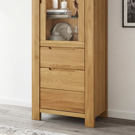 Eiche Vitrine mit Glastür(en)