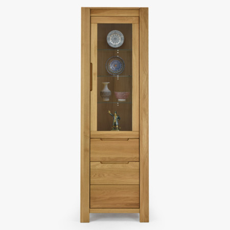 Eiche Vitrine mit Glastür(en)