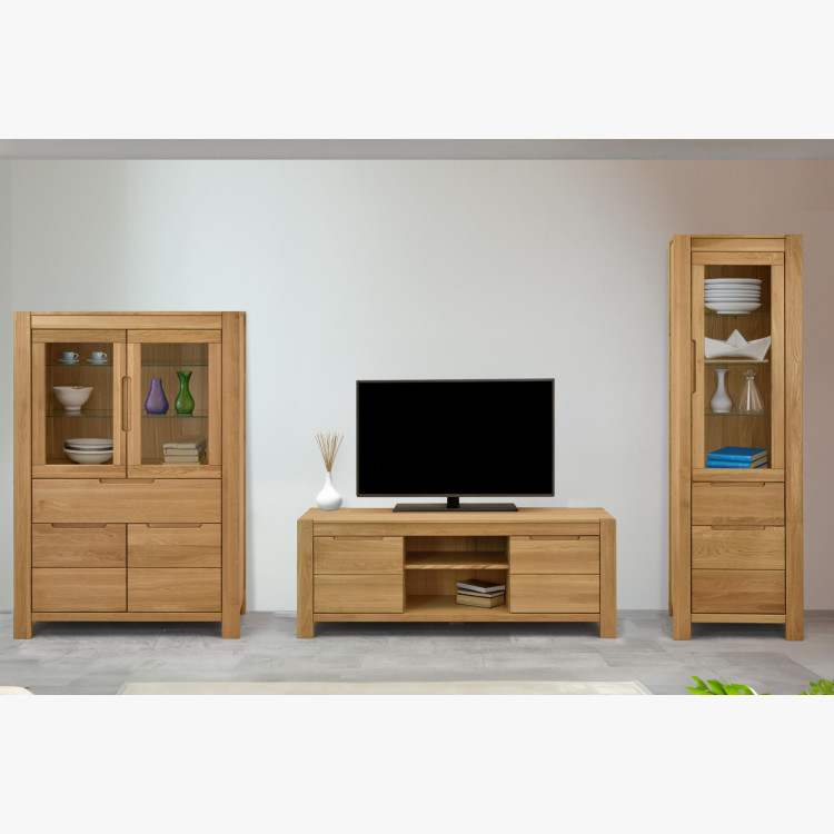 Eiche Vitrine mit Glastür(en)