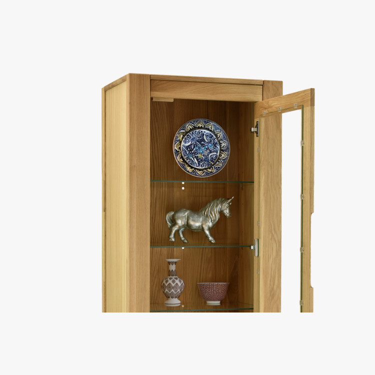 Eiche Vitrine mit Glastür(en)