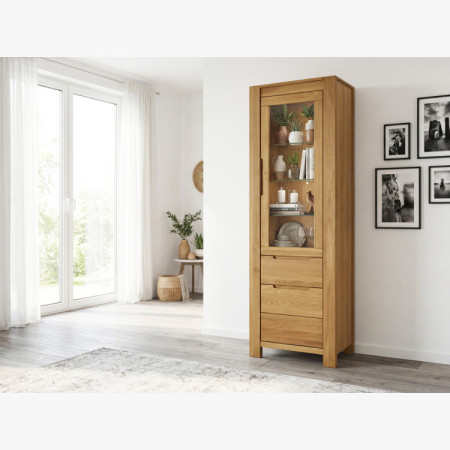 Eiche Vitrine mit Glastür(en)