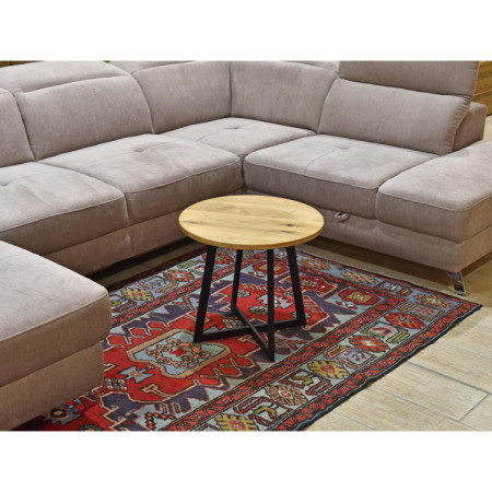 Stelltisch für das Wohnzimmer rund massiv, Typ 8