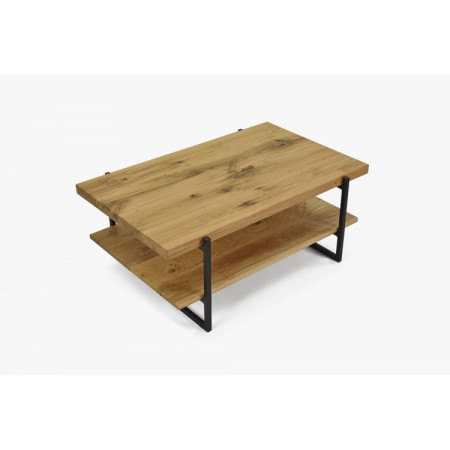 Massiver Konferenztisch mit Regal Eiche