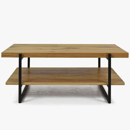 Massiver Konferenztisch mit Regal Eiche