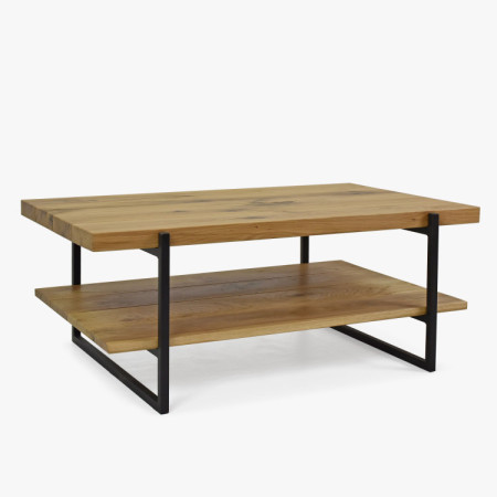 Massiver Konferenztisch mit Regal Eiche