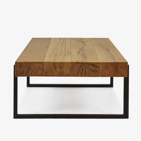 Konferenztisch aus Holzbalken