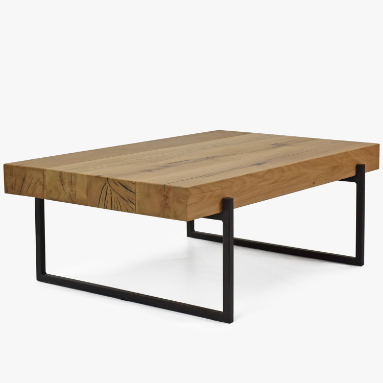 Konferenztisch aus Holzbalken