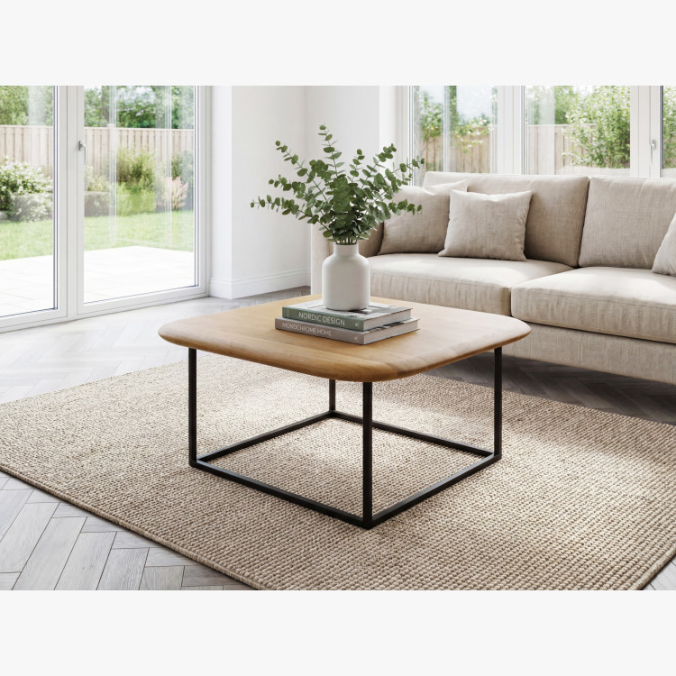 Holz-Couchtisch quadratisch