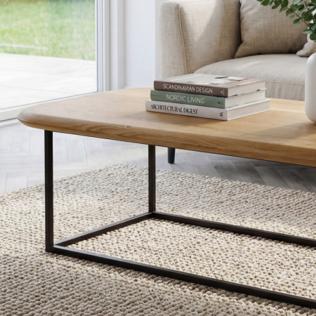 Dřevěný konferenční stolek obdélníkový 120 x 60 cm