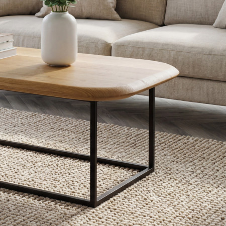 Dřevěný konferenční stolek obdélníkový 120 x 60 cm