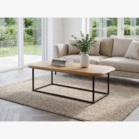 Dřevěný konferenční stolek obdélníkový 120 x 60 cm