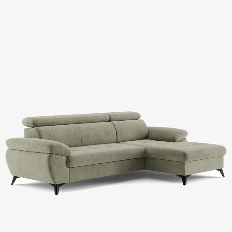 Ecksofa mit Schlaffunktion, Ecke rechts - Stoffauswahl