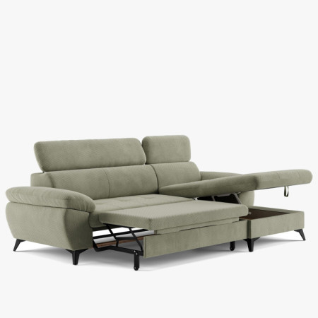 Ecksofa mit Schlaffunktion, Ecke rechts - Stoffauswahl