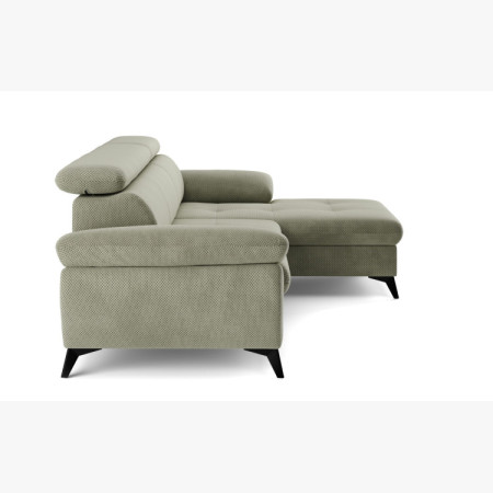 Ecksofa mit Schlaffunktion, Ecke rechts - Stoffauswahl