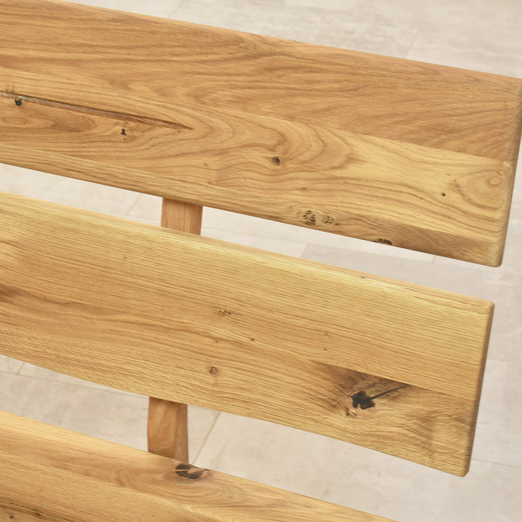 Holzbett aus Eichenbalken 180 x 200 cm