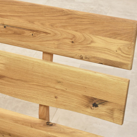 Holzbett aus Eichenbalken 180 x 200 cm