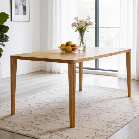 Jídelní stůl zaoblený dub 200 x 95 cm