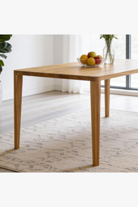 Jídelní stůl zaoblený dub 200 x 95 cm 2