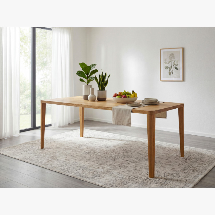 Jídelní stůl zaoblený dub 200 x 95 cm