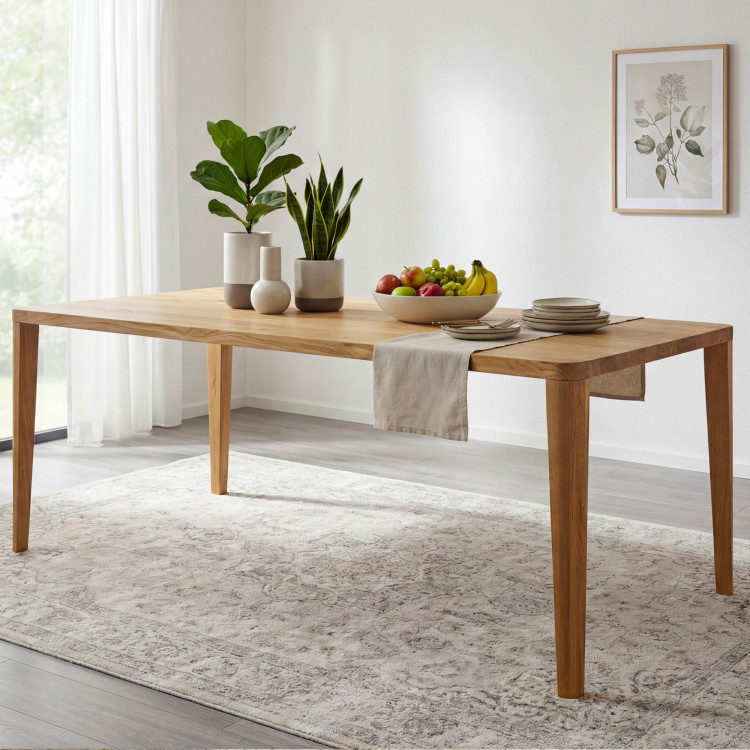 Jídelní stůl zaoblený dub 200 x 95 cm