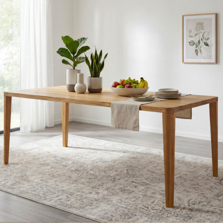 Jídelní stůl zaoblený dub 200 x 95 cm