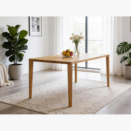 Jídelní stůl zaoblený dub 200 x 95 cm