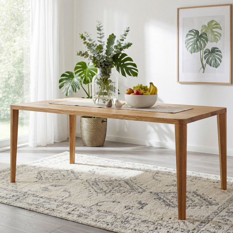 Jídelní stůl zaoblený dub 200 x 95 cm