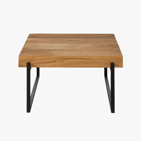 Konferenztisch aus Eichenbalken mit Metallbeinen 60 x 60 cm