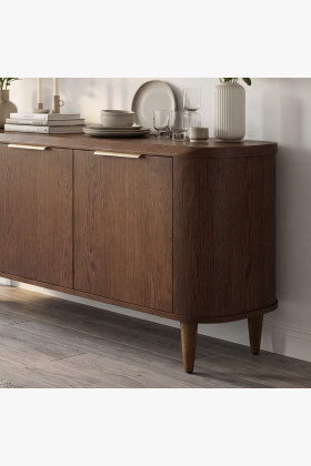 Trohtürige Design-Kommode in der Farbe Nussbaum 2