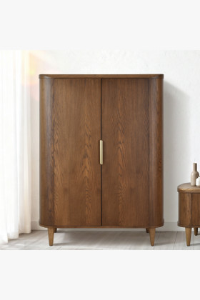 Sideboard mit zwei Türen in Nussbaumfarbe 2