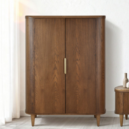 Sideboard mit zwei Türen in Nussbaumfarbe