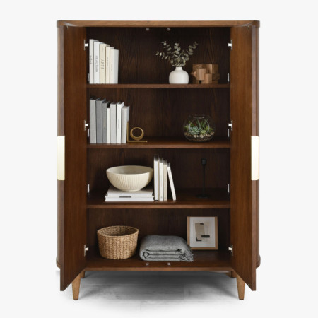 Sideboard mit zwei Türen in Nussbaumfarbe