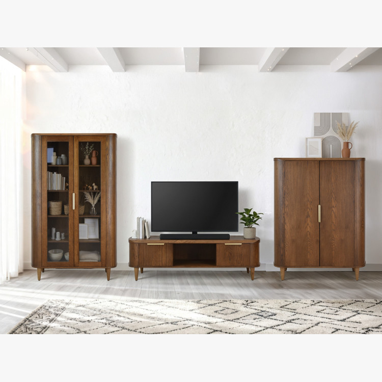 Sideboard mit zwei Türen in Nussbaumfarbe