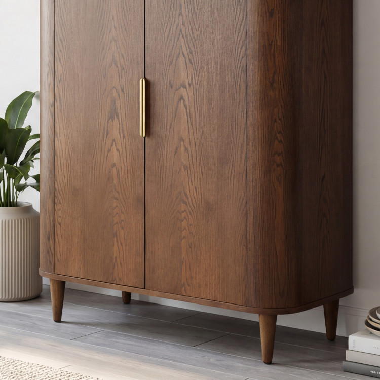 Sideboard mit zwei Türen in Nussbaumfarbe