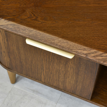 Abgerundete TV-Kommode 180 cm in Nussbaumfarbe