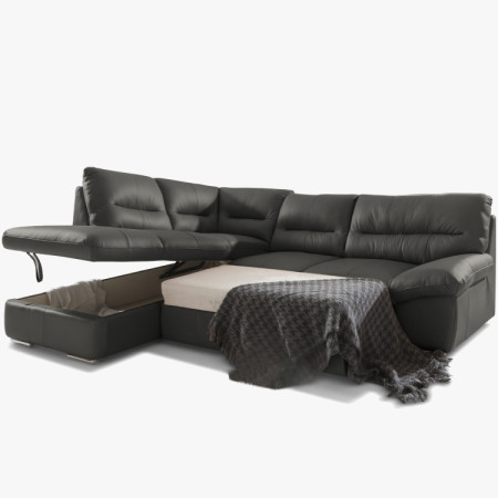 Rundecksofa - rechts Leder Fango, William Ecke links
