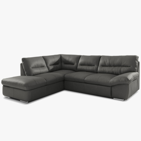 Rundecksofa - rechts Leder Fango, William Ecke links