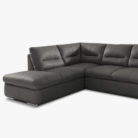 Rundecksofa - rechts Leder Fango, William Ecke links