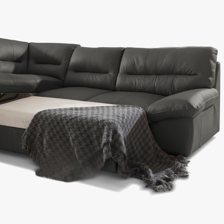 Rundecksofa - rechts Leder Fango, William Ecke links