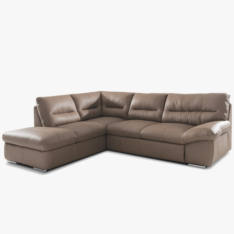 Rücksitzgarnitur - echtes Leder SAND, William Ecke links