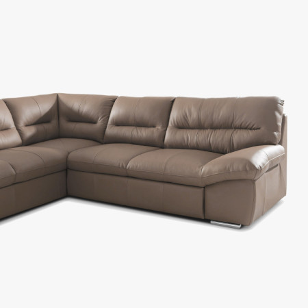 Rücksitzgarnitur - echtes Leder SAND, William Ecke links