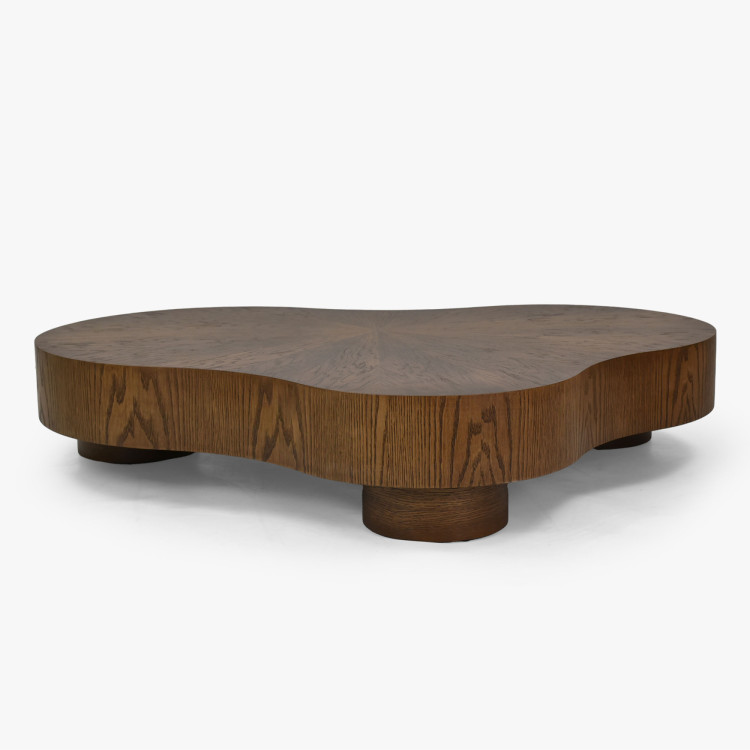 Design-Couchtisch in Nussbaumfarbe