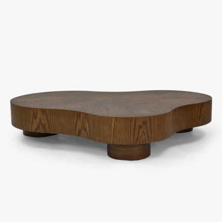 Design-Couchtisch in Nussbaumfarbe